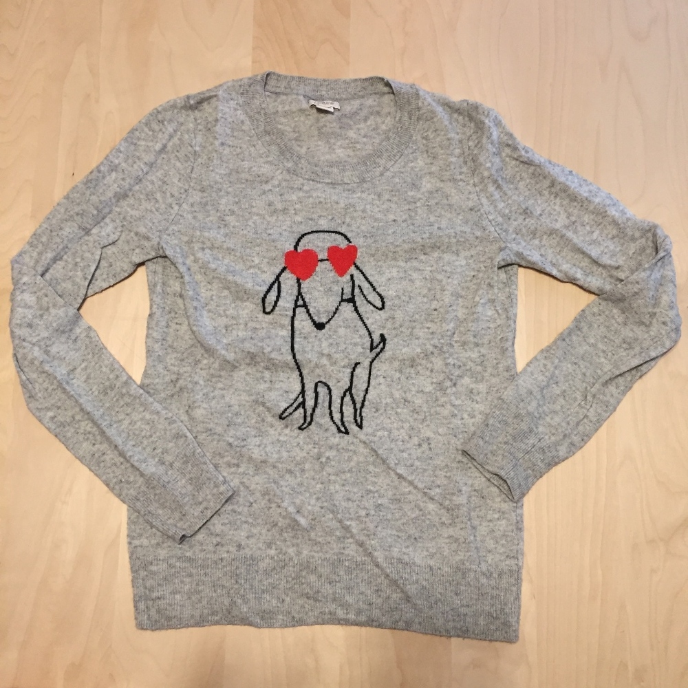 J. Crew Intarsia Dog Sweater